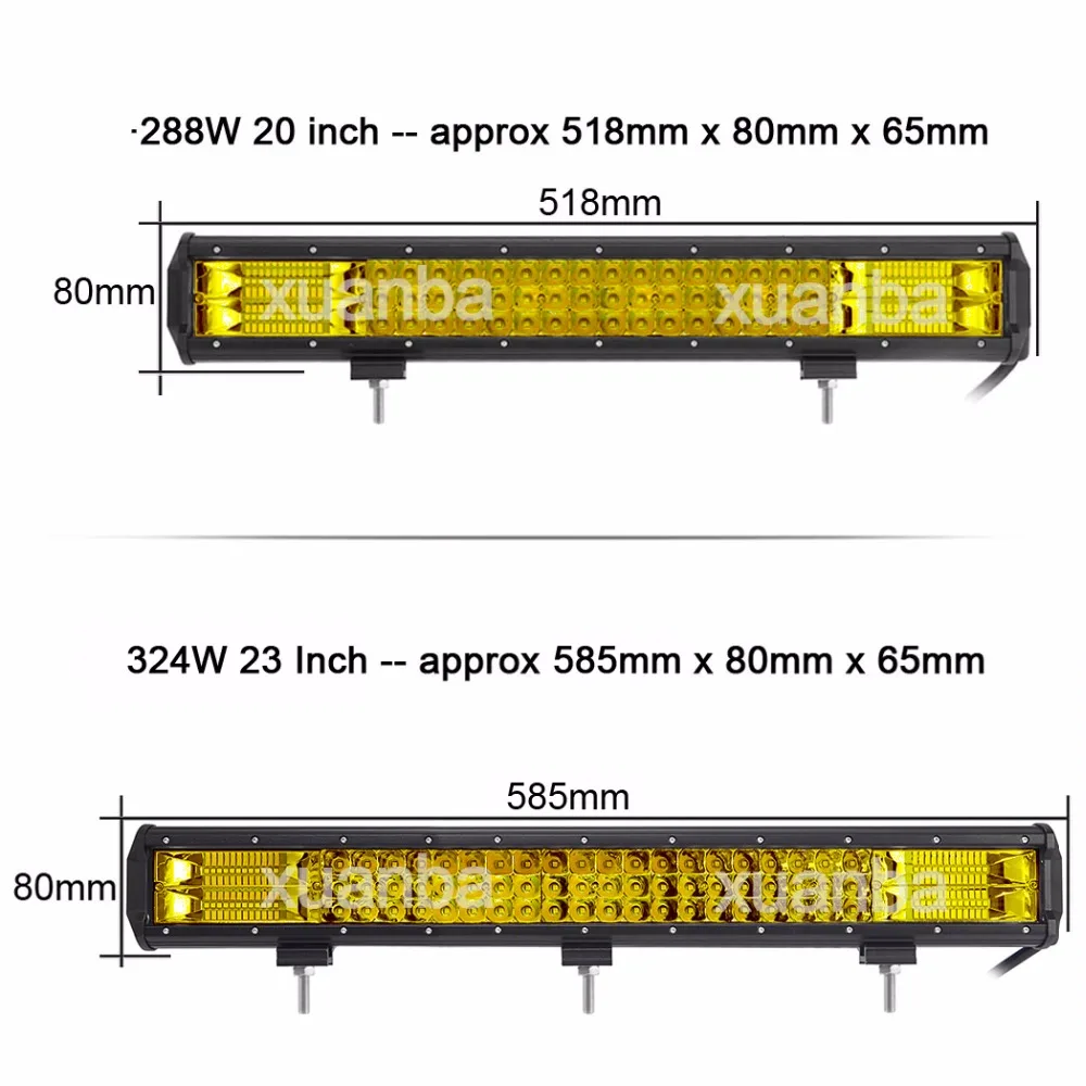Трехрядный светодиодный светильник 12 &quot20&quot 23 &quot288 Вт Рабочий s 12V 24V пикап фургон