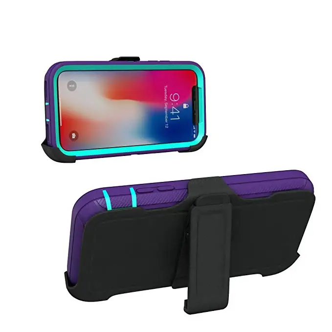3 в 1 Броня серии ударопрочность Aqua чехол для iPhone X XS MAX XR Defender с зажимом крепления