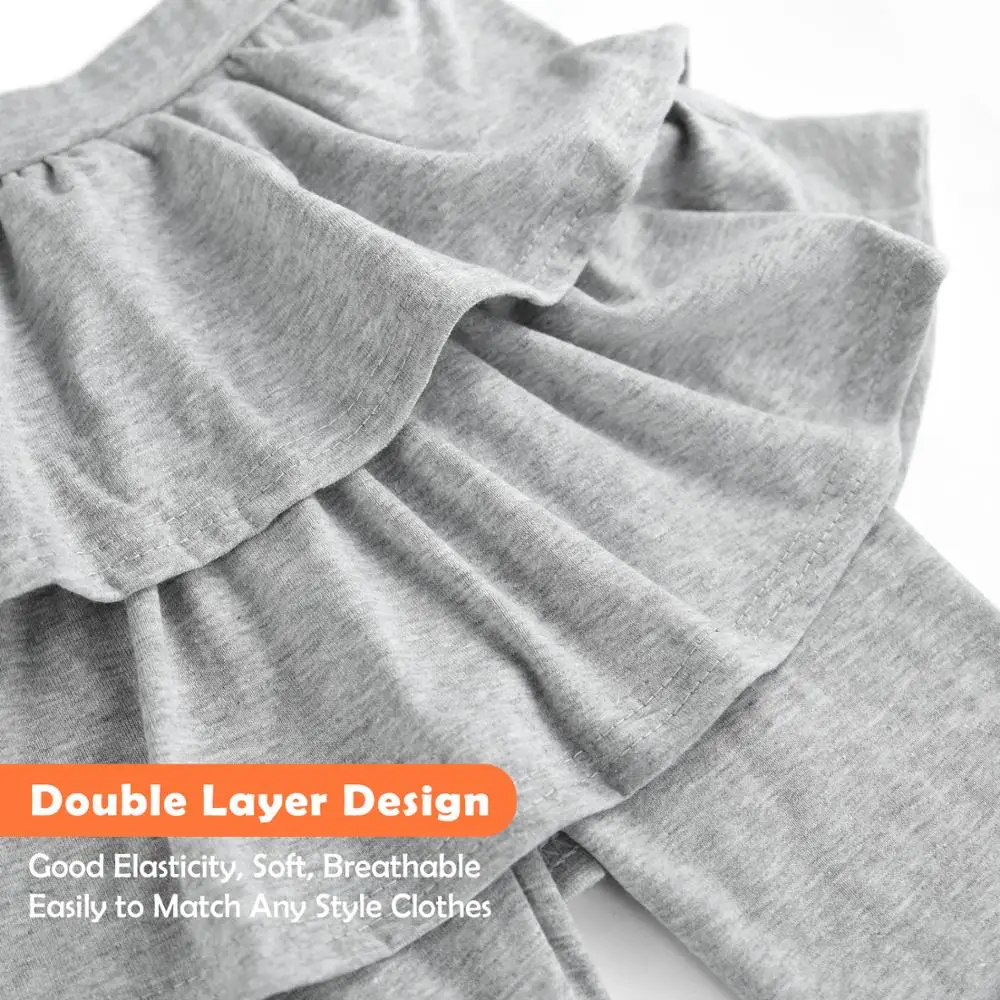 Штаны для девочек леггинсы с юбкой хлопковые детские брюки кюлоты эластичные