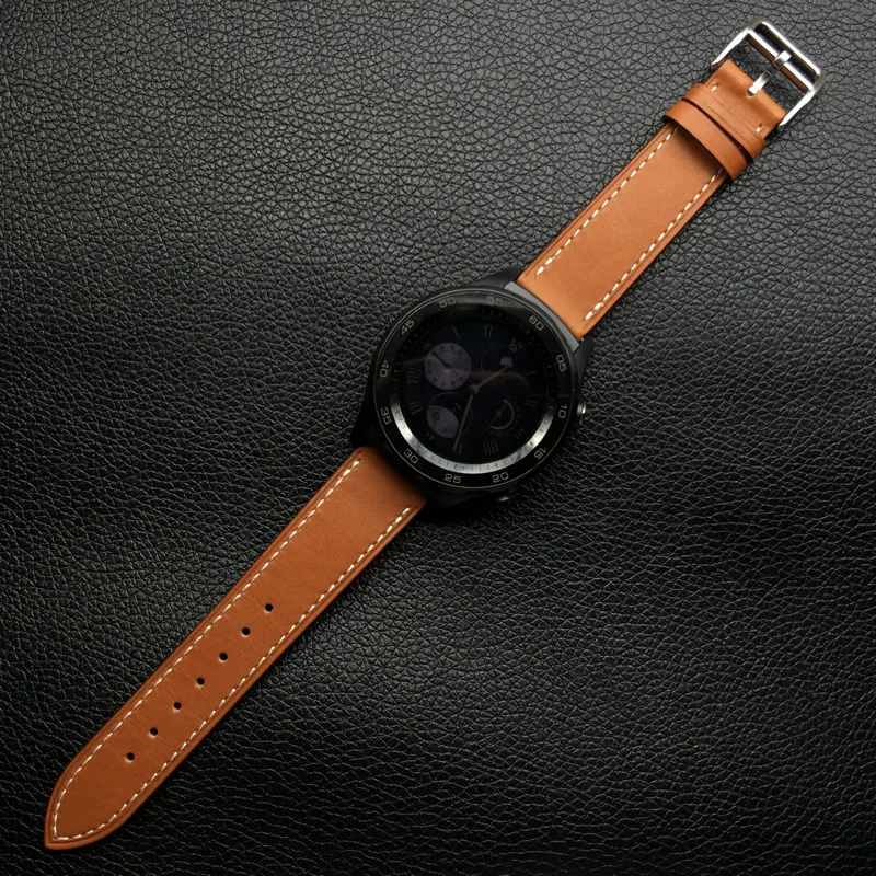 20mm Genuine Leather Watch Band For Samsung Gear Sport Gear S2 Classic Wrist Strap For Huawei Watch 2 Huami Amazfit Bip Watch
