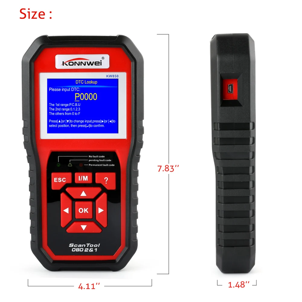 KONNWEI KW850 OBD2 сканер Автомобильный Диагностический Авто ODB2 EVAP O2 Датчик Can Bus Мультиязычный диагностический инструмент