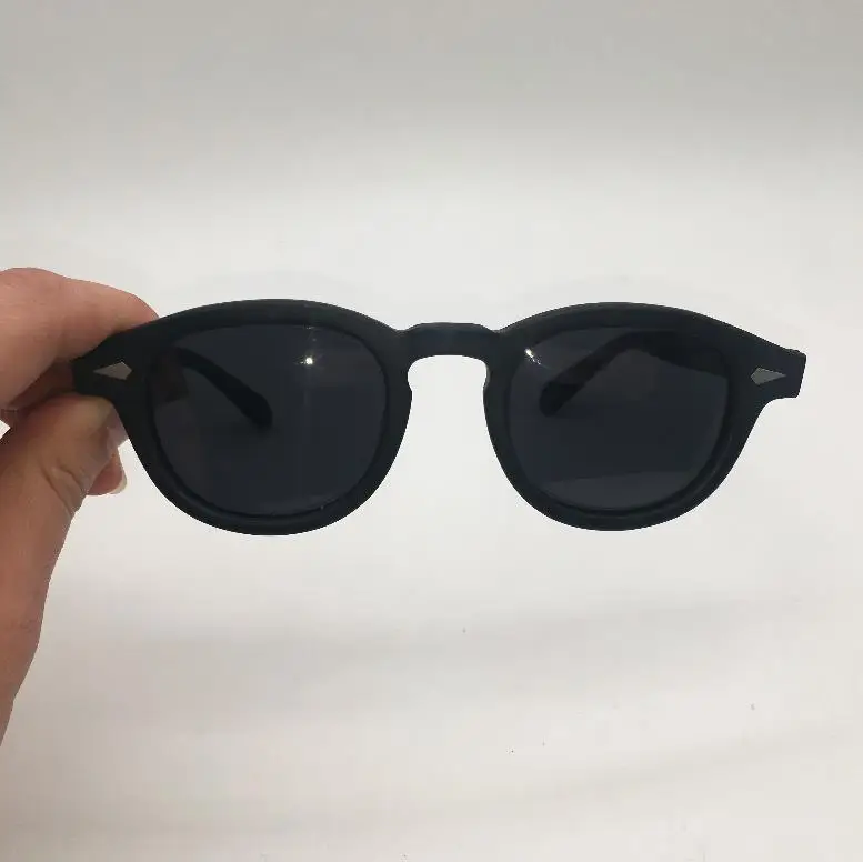 BLACK LENS Speike индивидуальные солнцезащитные очки высокого качества Джонни Деппом Lemtosh Стиль черная рамка с тонированные близорукость очки 44/46/49 мм - Цвет линз: BLACK LENS