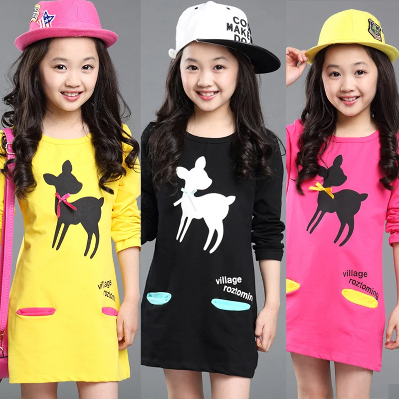 HH Kids dress Casual Striped teen for girls 10 12 years long sleeve princess party Children Clothing Vestidos | Детская одежда и