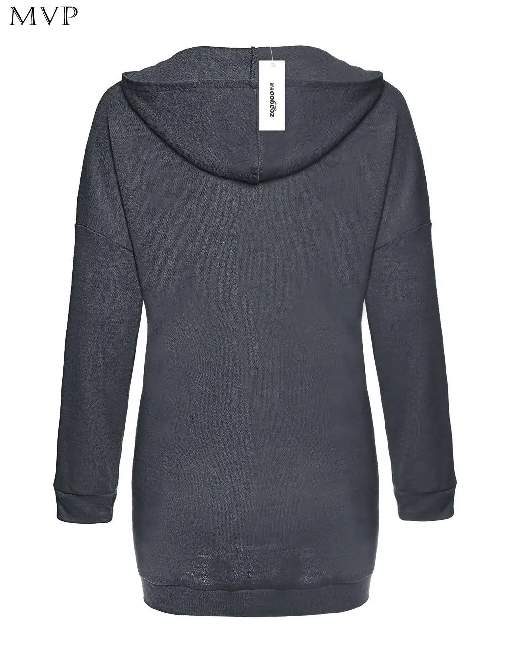 Blouse Casual Batwing Loose Ladies Hoodie Solid Sleeve V-neck Red Stylish Party Gray Rose Top Long HoodieBlouse Women | Женская одежда