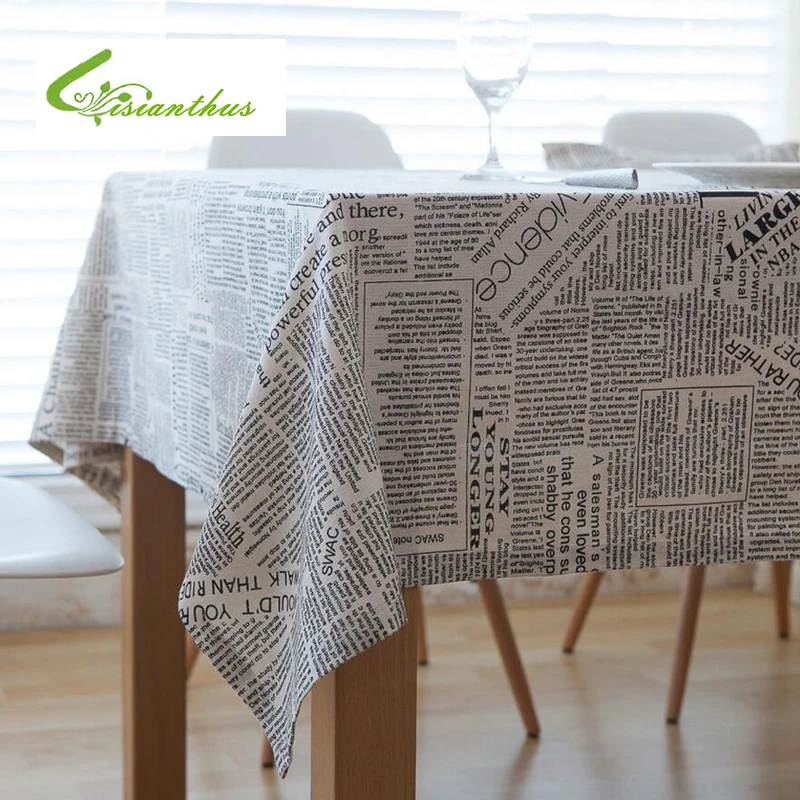 Скатерть для обеденного стола прямоугольная из хлопка и льна 1 шт. | Дом сад