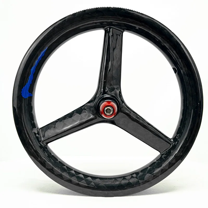 3 spoke wheel Углеродное волокно, детское Велосипедное колесо, углеродное волокно, колесо для велосипеда, горка для автомобиля, детский велосипед, 85 мм, 95 мм, детский велосипед - Цвет: 3 spoke wheel