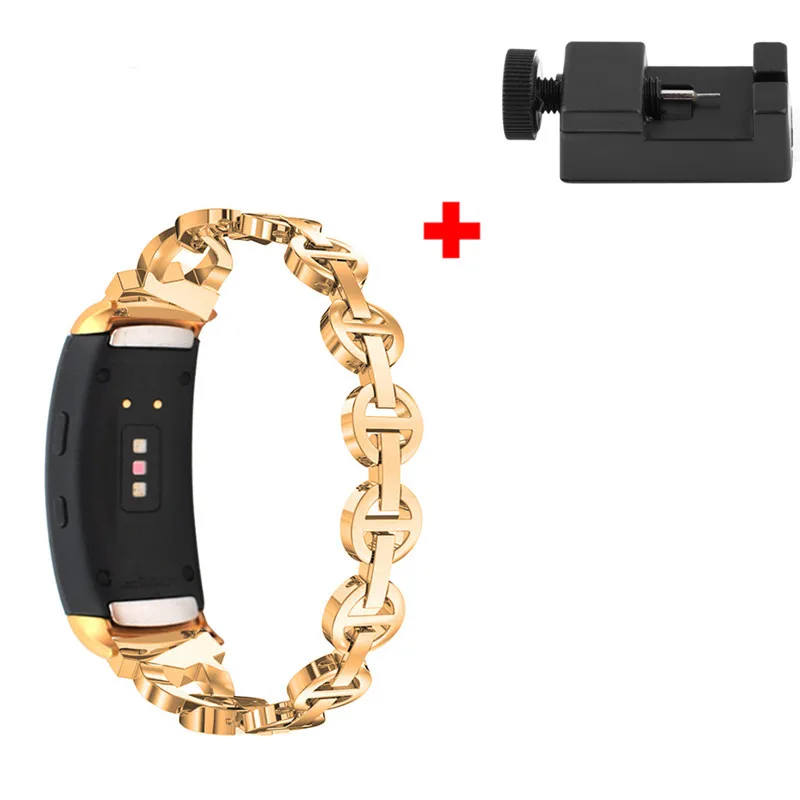 RoseGold Браслеты для samsung gear fit2 pro, умный браслет из нержавеющей стали, браслет для samsung gear Fit2, SM-R360, браслет на запястье, ремешок для 2 pro - Цвет: RoseGold
