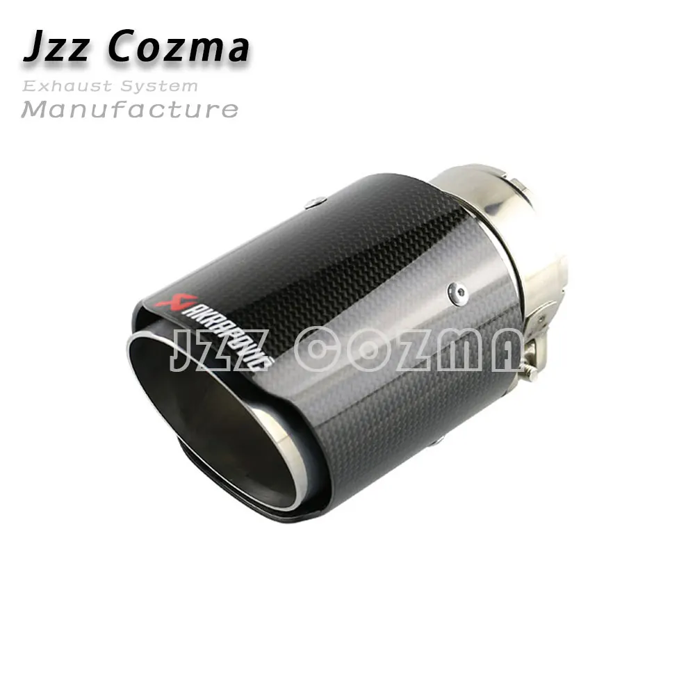 Jzz Cozma 2,2" впускная выхлопная труба для 3,5"/" /4,5" выход из углеродного волокна akrapovic выхлопная труба с выхлопными наконечниками зажим