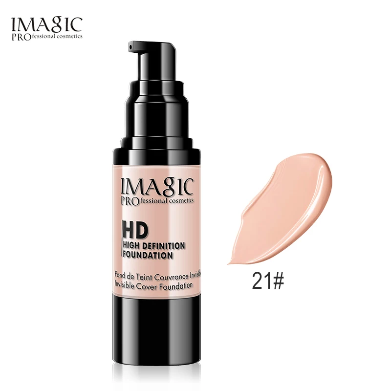 21 IMAGIC HD яркая Жидкая Основа база для макияжа лица maquiagem fond de teint увлажняющий крем уход за кожей Полный Размер 6 цветов 30 мл - Цвет: 21