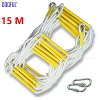 15m rescue rope ladder 50ft escape ladder emergency work safety response fire rescue rock climbing escape tree outdoor protect