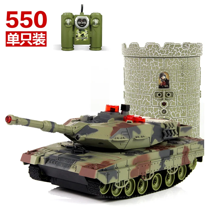 Huanqi 550 RC Инфракрасного Боевой Танк Башни Модели 27 МГц Автоматической Шоу Башне