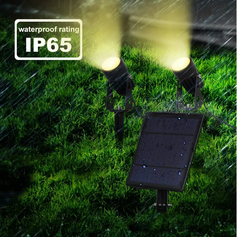 T-SUN 2 Вт Солнечные прожекторы IP65 Водонепроницаемый Регулируемый садовый светильник с низким напряжением для уличного фонаря для дерева внутренний двор садовая дорога
