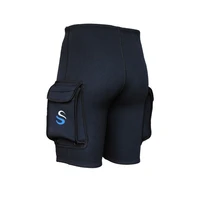 slinx 3mm neoprene wetsuit tech shorts snorkeling scuba diving equipment surfing trunks submersible pocket pants black