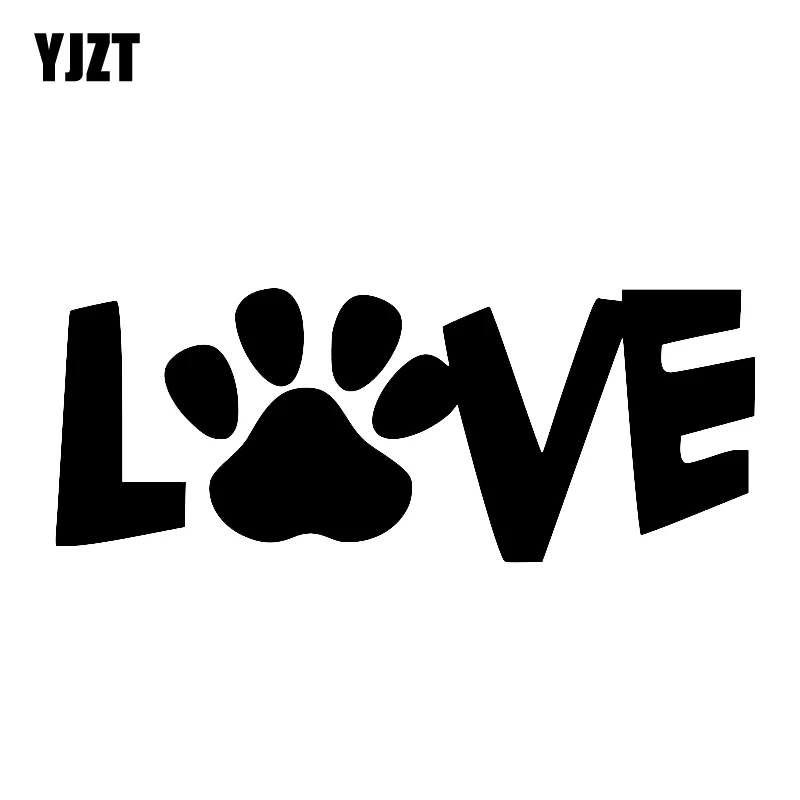 

YJZT 15,2 см * 5,9 см Love My Dog креативная Автомобильная виниловая наклейка наклейки черный/серебристый C10-00195