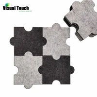 visual touch 6pcs set felt polyester puzzle cup mat jigsaw drink coasters beer coffee placemat table decorations housewarming