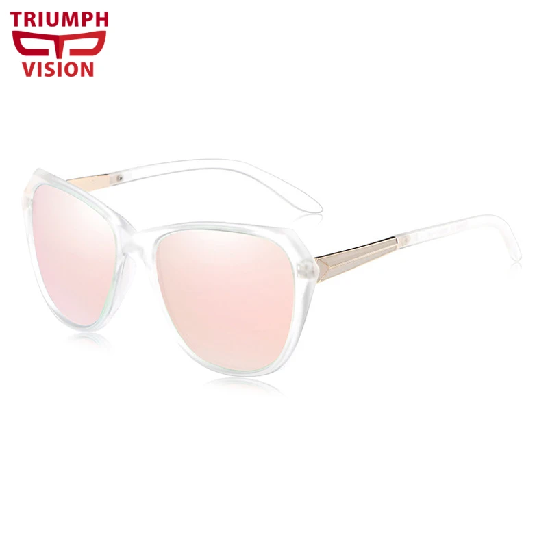 Женские зеркальные солнцезащитные очки TRIUMPH VISION серебристые Элегантные