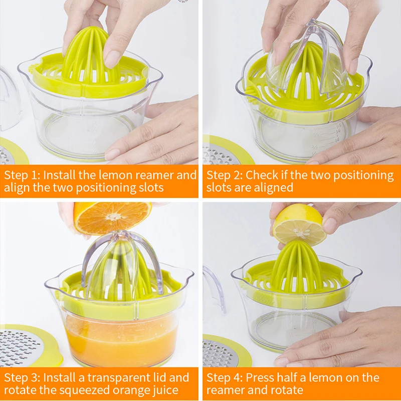 Sunhanny Citrus Juicer Lemon Orange Manual Hand Squeezer Press + Measuring Cup Kitchen accessories Tools | Дом и сад