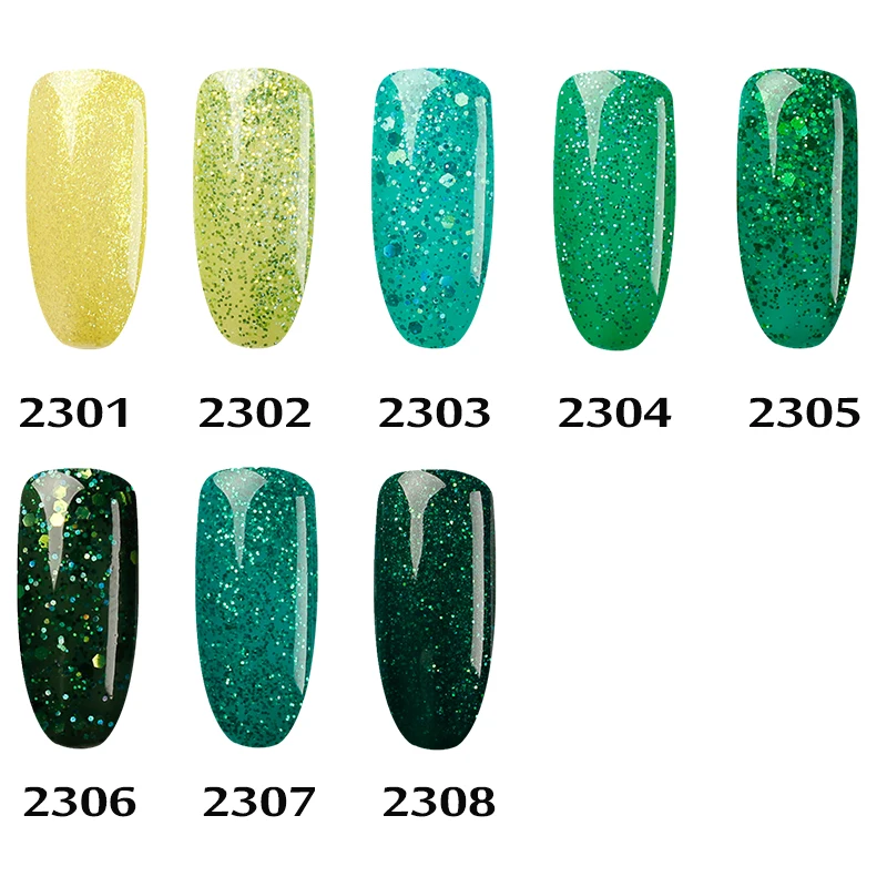 Gelfavor 7 мл серии Весна зеленый алмаз гель лаки для ногтей four seasons цвета UV светодио