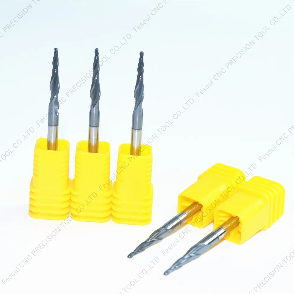 R0.25 & R0.5 R0.75 R1 5PCS HRC55 Бесплатная доставка cnc карбид вольфрама tialn покрытием 2 флейты