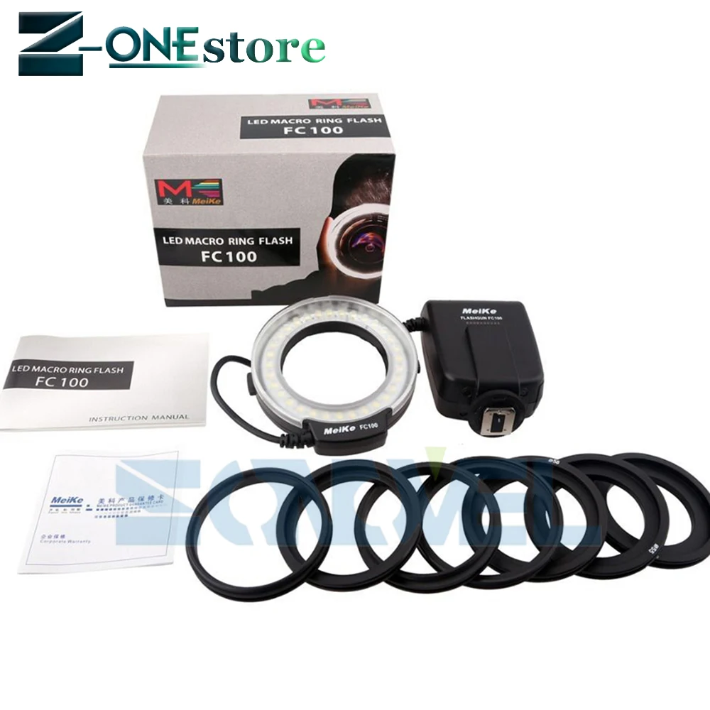 Светодиодная Макросъемка Meike FC 100 FC100 для Nikon D4s D5 D3x D500 D600 D3400 D5600 D5300 D7500 D7200 D800 D810 D750