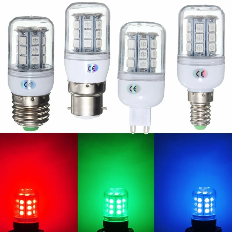 Светодиодный лампы E27 E14 G9 B22 27 48 S 5050 SMD светодиодные светодиодный светильник без