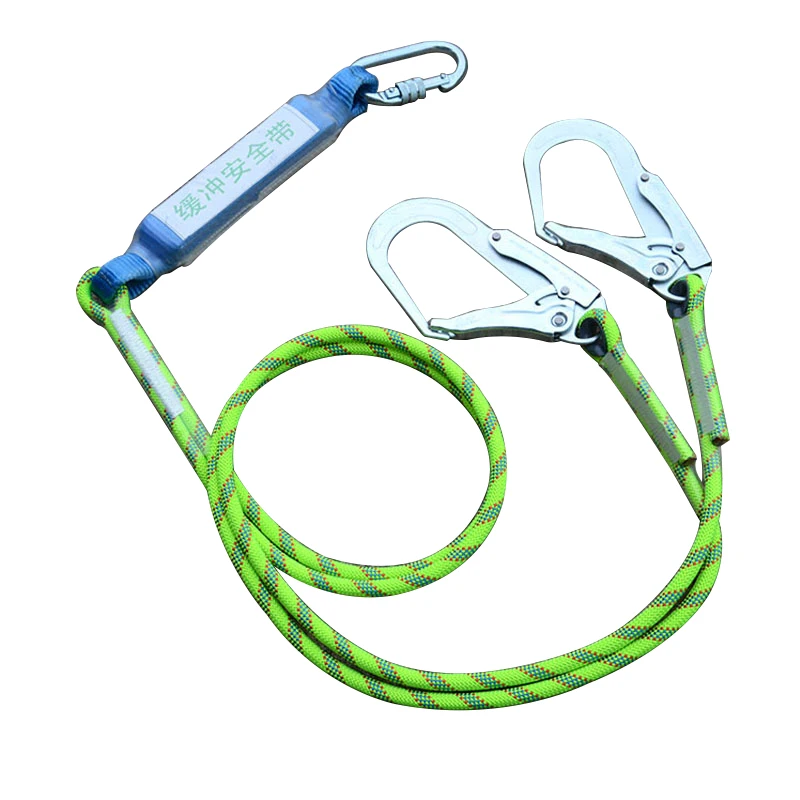 Good Quality Climbing Rope With 2 Hooks Insurance Safety Buffer For Hiking High Altitude Job Outdoors | Спорт и развлечения