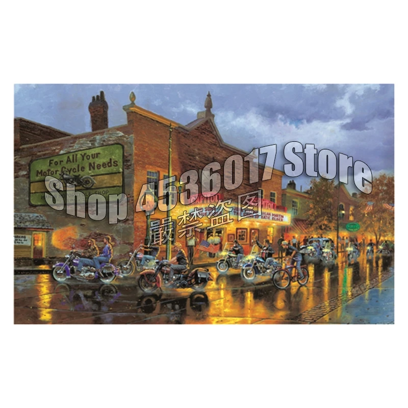 

Full Square Diamond Embroidery Motorcycle bar Art Mosaic Diy Diamond Painting Cross Stitch Sets Home Decorative Rhinestones Gift