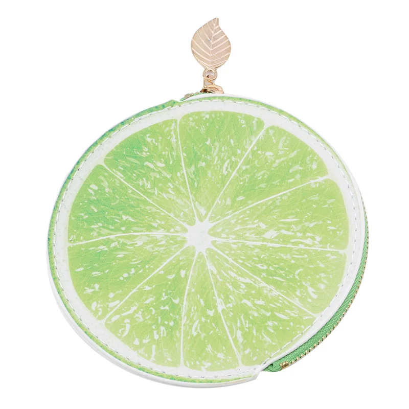 Фруктовый лимонный оранжевый дизайн кошелек для монет женский портативный мини