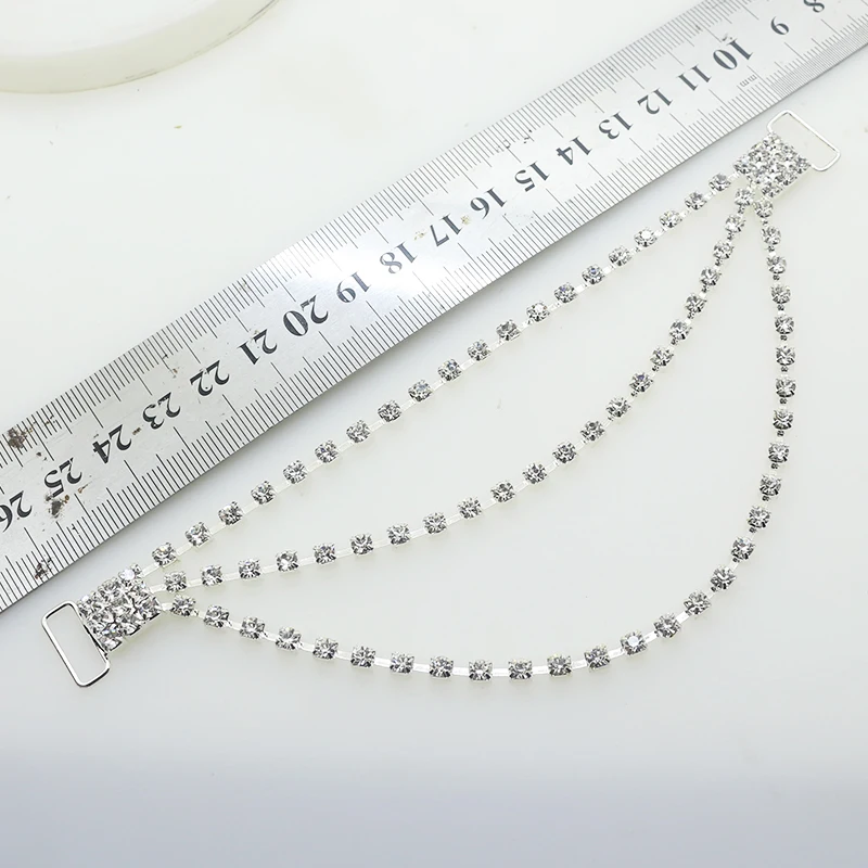 YWXINXI Direct Sales 2 pcs / batch 170MM Silver Plating Three Rows Rhinestone Summer Seaside Fashion Sexy Swimsuit Chain | Украшения и