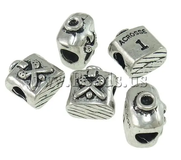 Free shipping!!!Zinc Alloy European Beads 2013 new fashion girl antique silver color plated without troll nickel | Украшения и