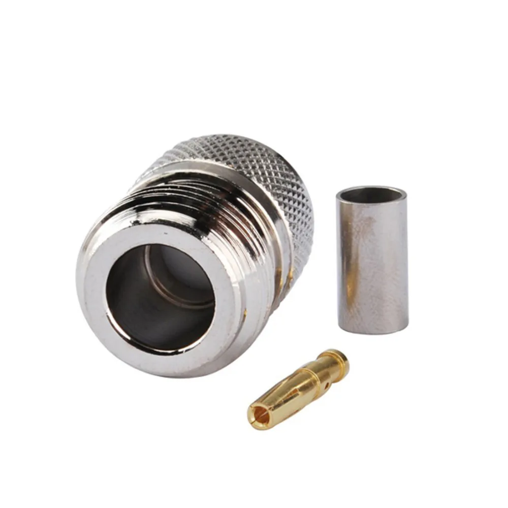 N Female Connector Type Jack Adapter Crimp 50Ohm Pick RG316 RG142 RG174 RF | Обустройство дома