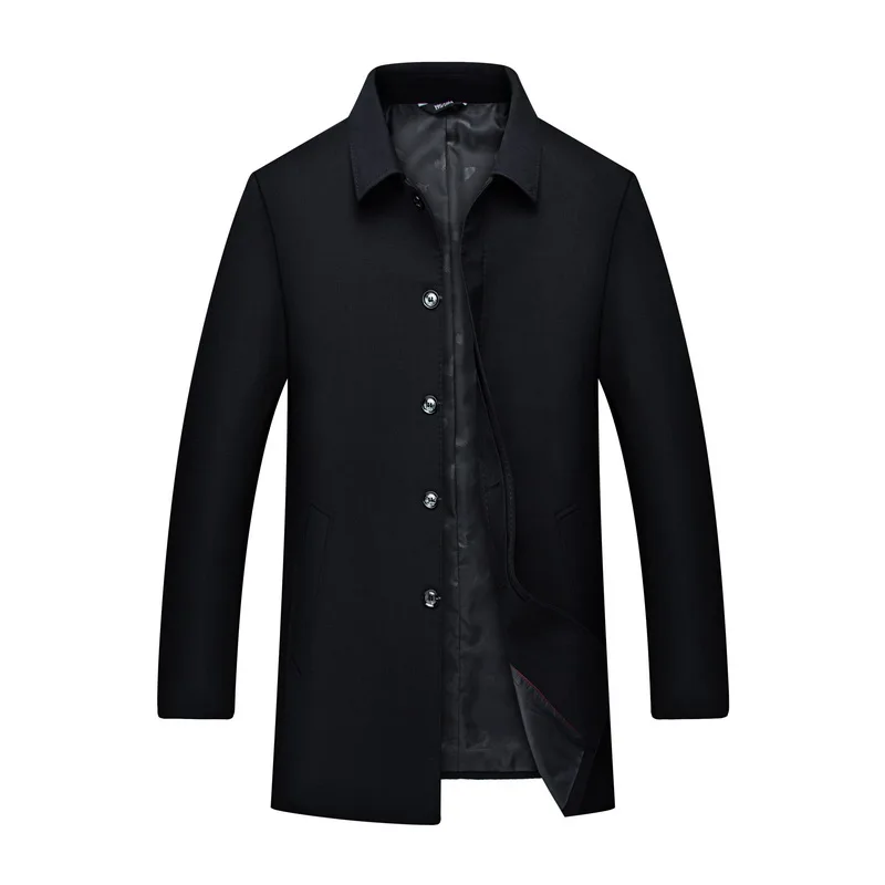 Размера плюс 6XL 7XL 8XL новые осенние Тренч Для мужчин брендовая одежда Высокое качество мужской длинный черный Тренч Для мужчин s пальто