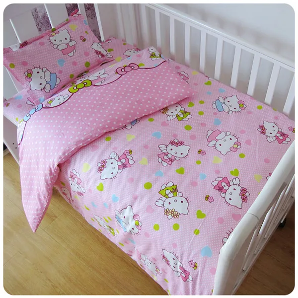 Promotion! 3PCS Beb Crib Set Winter Cotton Bed Bedding include:(duvet cover+sheet+pillowcase) | Мать и ребенок