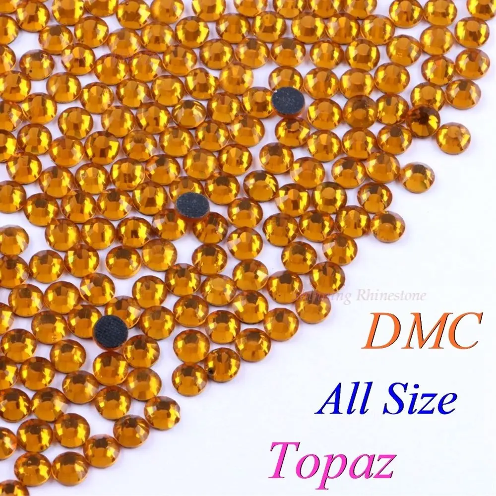 DMC Topaz стеклянные кристаллы горячей фиксации Стразы утюжок стразы s блестящая DIY
