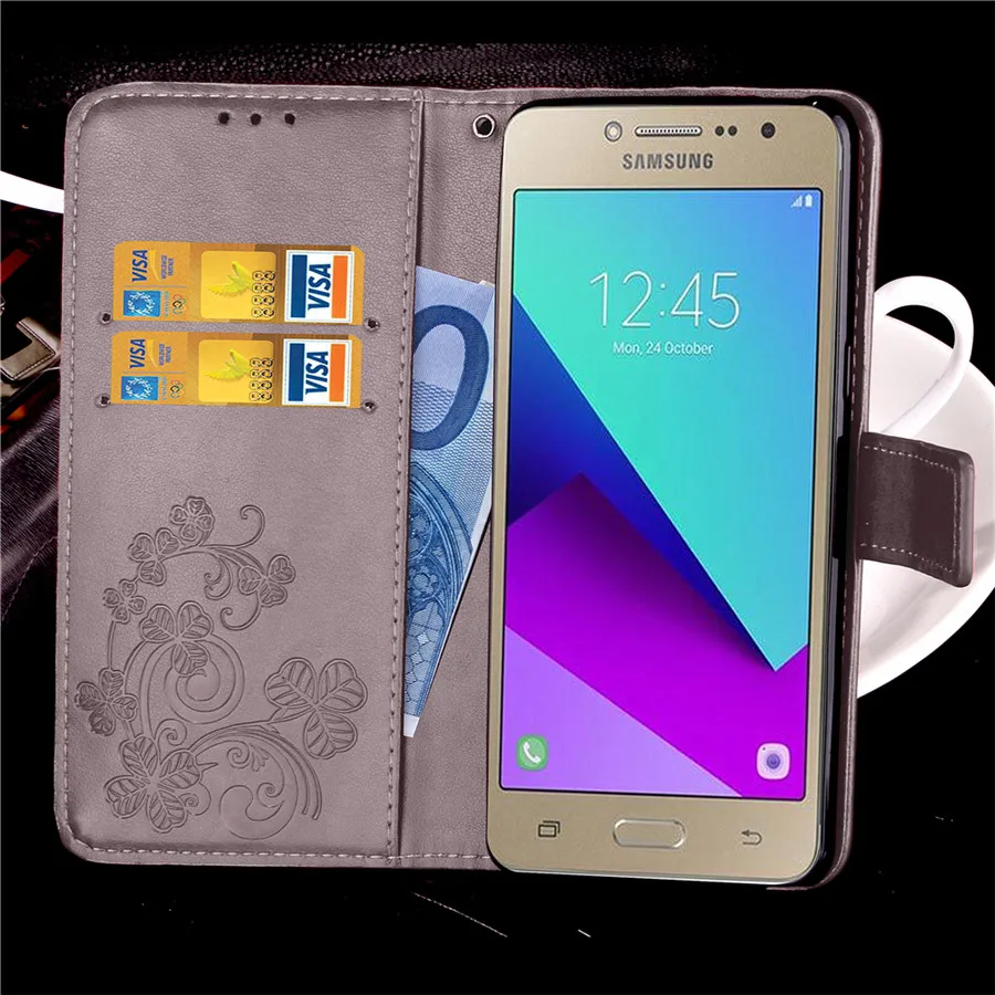 Чехол для Samsung J2 Prime с откидной крышкой 5 0 дюйма цветком Магнитный кошелек кожаный