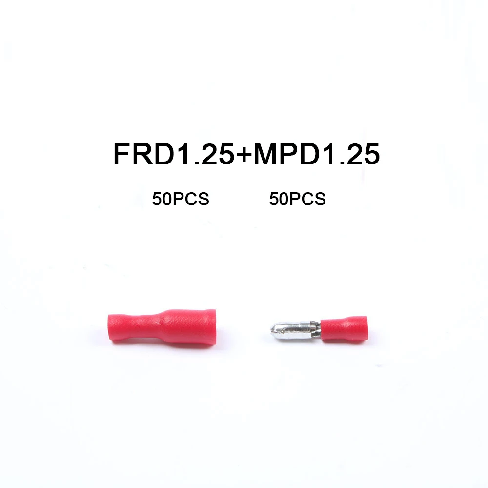 MPD + FRD 100 ШТ. Форме Пули Женщина Мужчина Изоляционные Совместных Провод Разъем