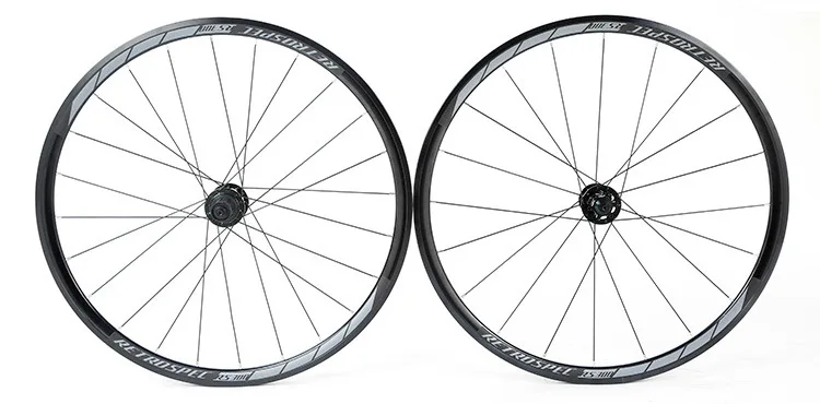 30mm Blk Hub Blk Rim 700C колеса 30 мм 40 мм Глубина дискового тормоза гоночные диски FV клапан дорожный велосипед колесная с адаптером конвертировать через ось быстрый выпуск - Цвет: 30mm Blk Hub Blk Rim