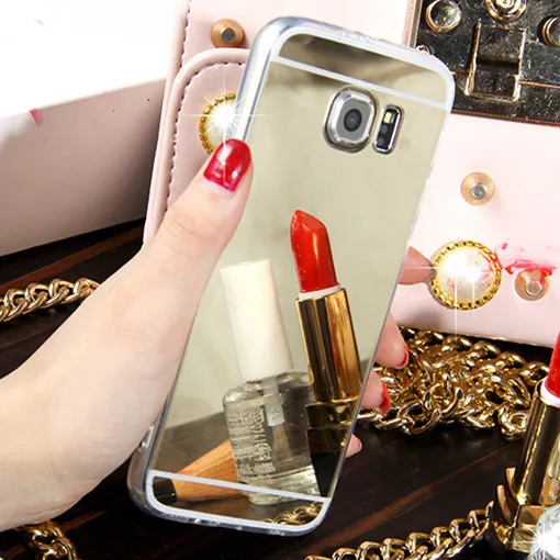 Роскошный Металлический веревочный зеркальный чехол с кроличьим мехом для Samsung