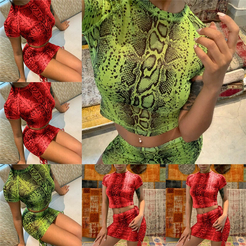 Женский облегающий топ и мини юбка комплект из 2 предметов летнее сексуальное