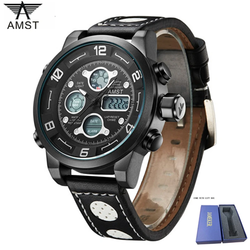Часы AMST мужские спортивные водонепроницаемые цифровые светодиодный|Мужские