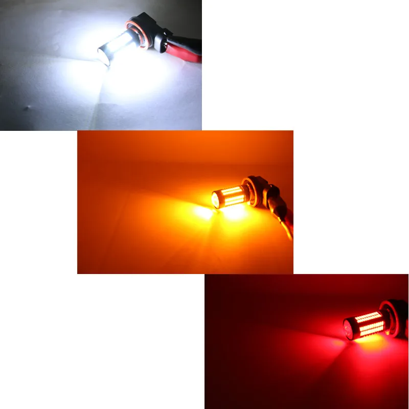 Комплект из 2 предметов T20 7440 7443 W21W/1156 BA15S P21W 1157 светодиодный 108smd 4014 12 V