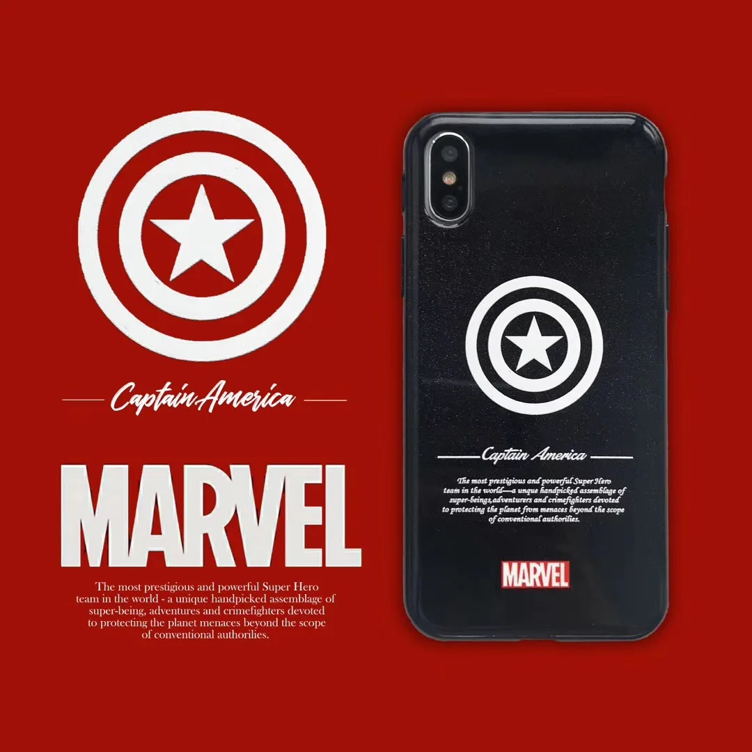 Супер герой MARVEL Железный человек Человек-паук Капитан Америка блеск Чехол для