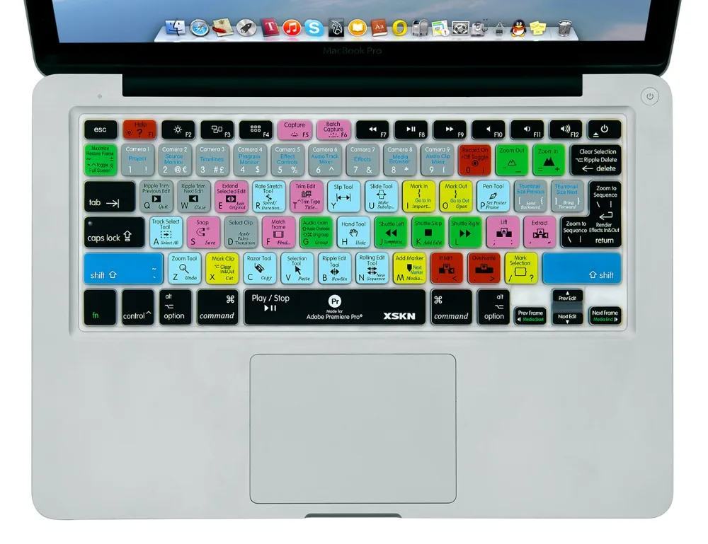 Чехол для клавиатуры XSKN Ableton Logic Photoshop After Effect OS X Avid старых Macbook Air Pro Retina 13 15 17