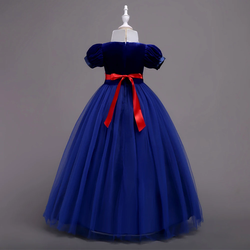 Yellow Blue and Red Sequined Belted Long Big Girls Dresses 7-16 Special Occasion Fashions Ball Gown Outfits for Juniors | Детская одежда