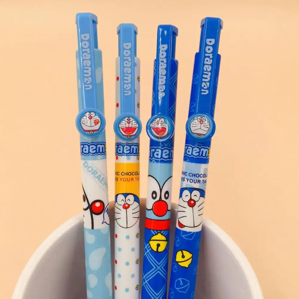 Шариковая ручка Doraemon 4 шт./лот шариковая с синими чернилами и мультяшными