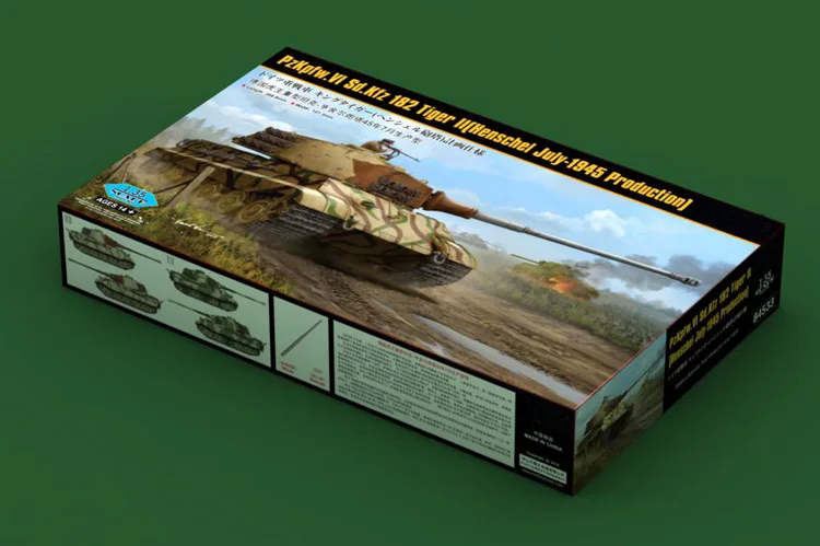 Hobby Boss 1/35 масштаба Pz. Kpfw. VI Sd. Kfz.182 Тигр II хеншель июля 1945 производства 84533 | Игрушки и