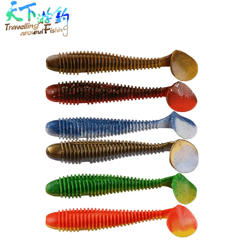 

Fishing Soft Lures 6.5cm/2.7g 9cm/7.7g Soft Bait T Tail Artificial Swimbait Wobbler Silicone Fishing Baits Carp Fishing Tackle