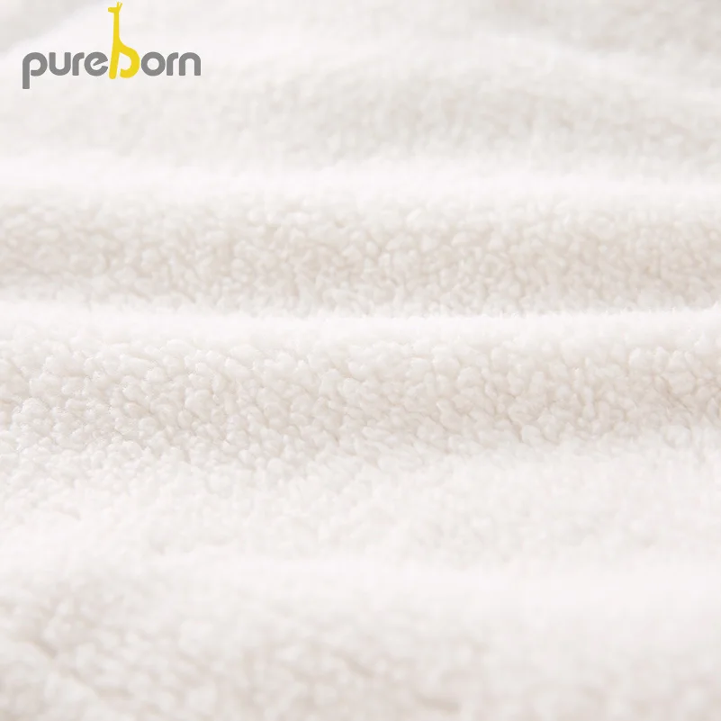 Pureborn/флисовая накидка с капюшоном для маленьких девочек Классическая полосатая