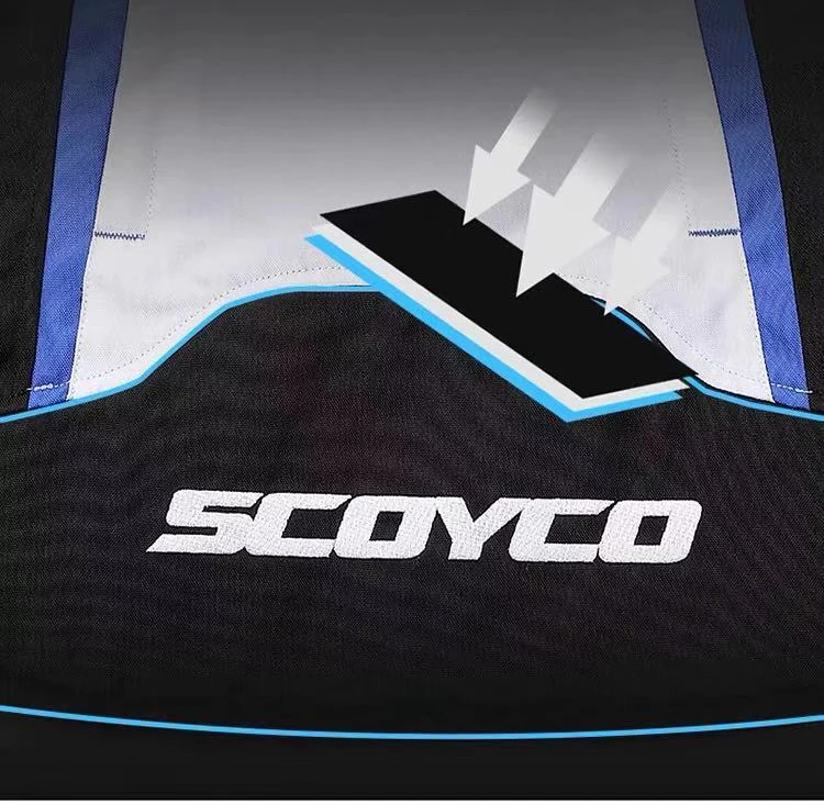 SCOYCO Мужское пальто, светоотражающая зимняя мотоциклетная куртка, куртка для верховой езды, рыцарская куртка с защитой от Краш, мотоциклетная теплая одежда JK92