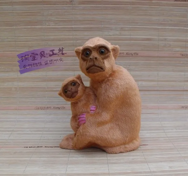 Креативная имитация игрушки обезьяны из полиэтилена и пуха обезьянка мать
